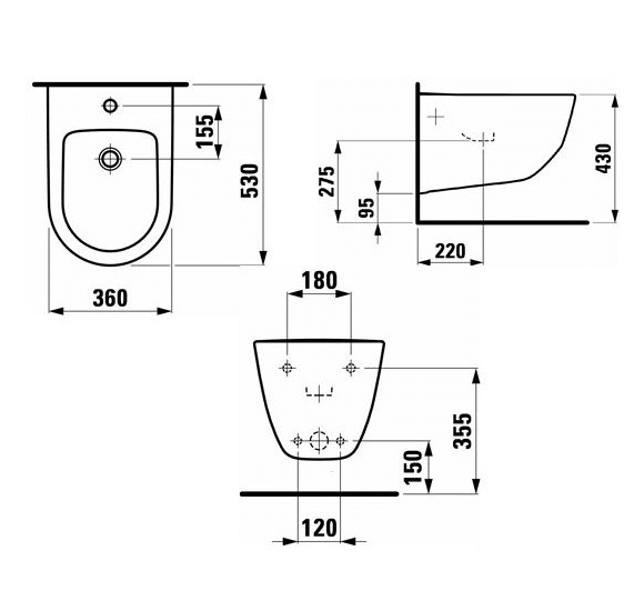 Pakabinama bide Laufen Pro New