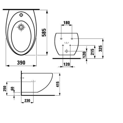 Laufen Ilbagnoalessi pakabinama bide su papildoma LCC danga