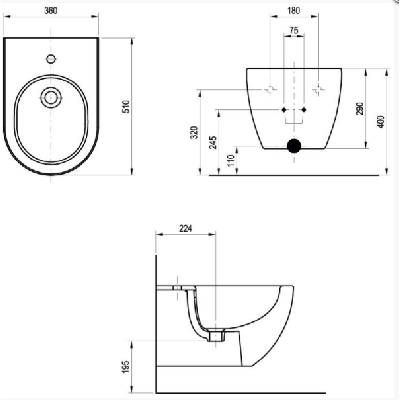 Ravak Uni Chrome pakabinama bide