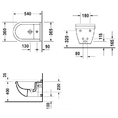 Pakabinama bide Duravit Starck 3