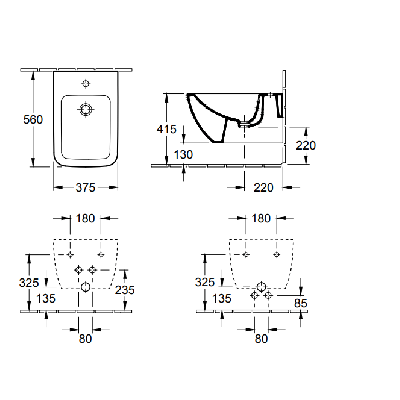 Villeroy&Boch Venticello pakabinama bide