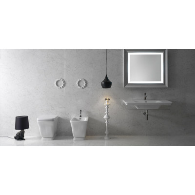 IŠPARDAVIMAS. Globo Relais pastatomas prie sienos WC su soft close dangčiu