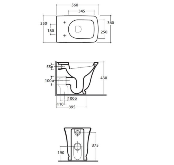 IŠPARDAVIMAS. Globo Relais pastatomas prie sienos WC su soft close dangčiu