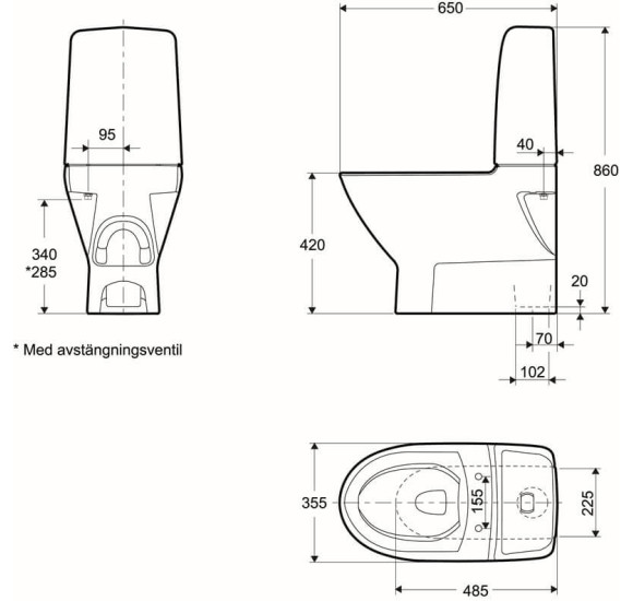 Ifo Spira Art 6240 pastatomas klozetas "Rimfree" be dangčio