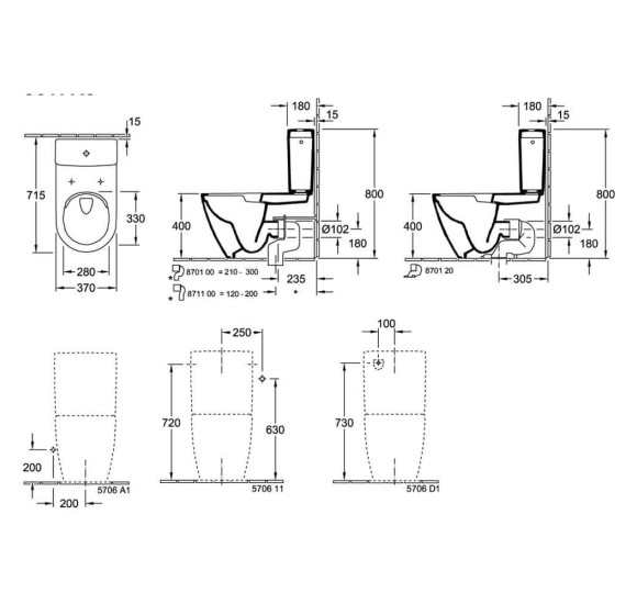 Villeroy&Boch Subway Rimless klozetas be bakelio ir dangčio