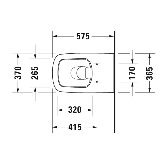 Duravit DuraStyle prie sienos statomas klozetas be dangčio