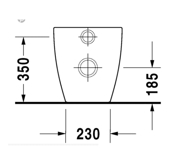 Duravit Happy D.2 prie sienos statomas klozetas be dangčio