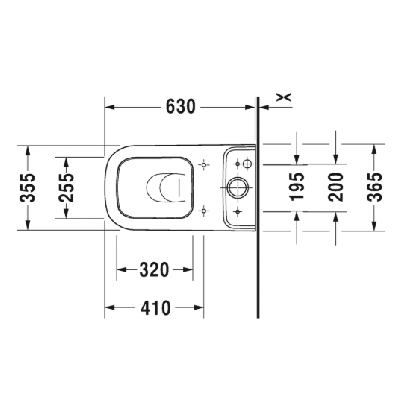 Duravit Happy D.2 patatomas klozetas be dangčio ir bakelio