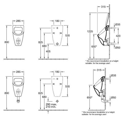 Villeroy & Boch Subway pisuaras