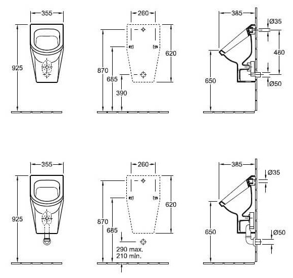 Villeroy&Boch Omnia architectura pisuaras