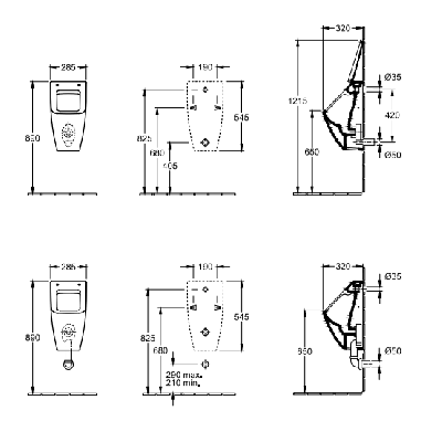 Villeroy&Boch Finion pisuaras 285x545x315 mm su "Ceramic Plus" danga