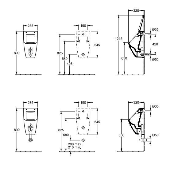 Villeroy&Boch Finion pisuaras 285x545x315 mm su "Ceramic Plus" danga