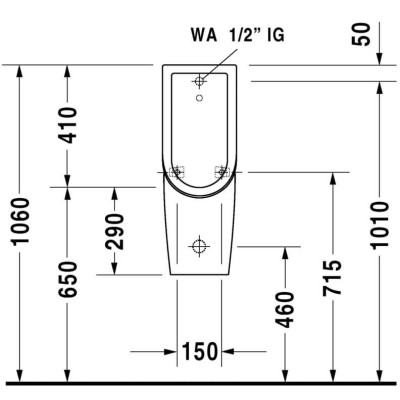 Pisuaras Duravit Starck 3 "Rimless"