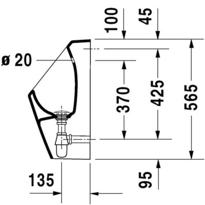 Pisuaras Duravit D-Code "Rimless"
