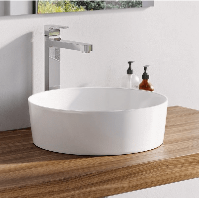 RAVAK pastatomas ant stalviršio keramikinis praustuvas Uni 400, baltas