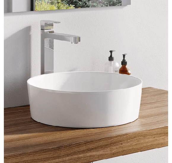 RAVAK pastatomas ant stalviršio keramikinis praustuvas Uni 400, baltas