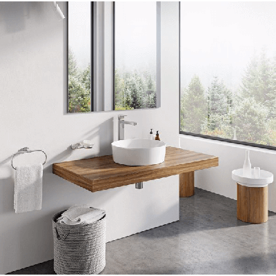 RAVAK pastatomas ant stalviršio keramikinis praustuvas Uni 400, baltas