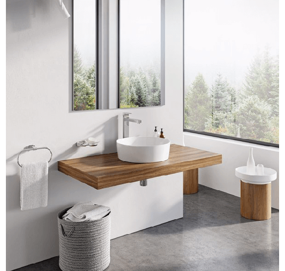 RAVAK pastatomas ant stalviršio keramikinis praustuvas Uni 400, baltas