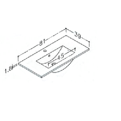 KAMĖ keramikinis praustuvas Luara, baltas