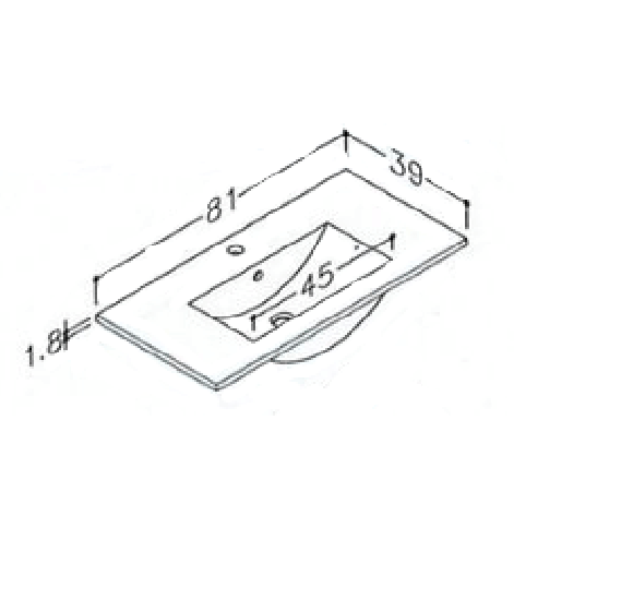KAMĖ keramikinis praustuvas Luara, baltas