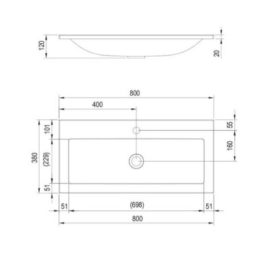 Ravak Clear 800 baldinis praustuvas