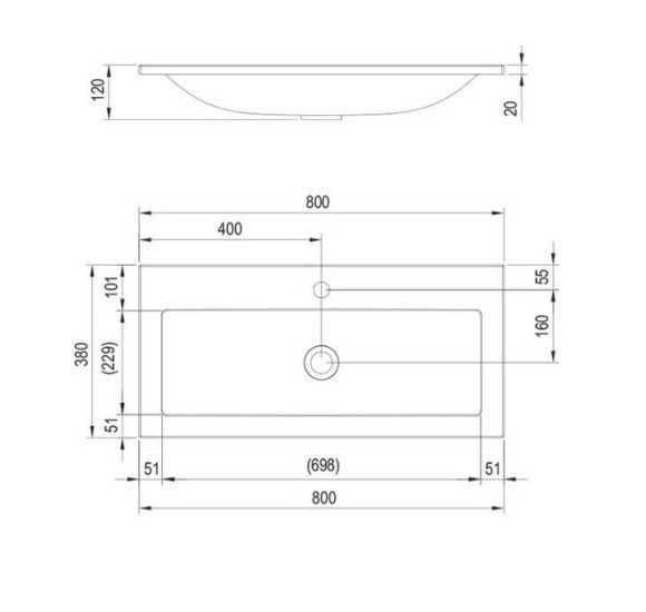 Ravak Clear 800 baldinis praustuvas