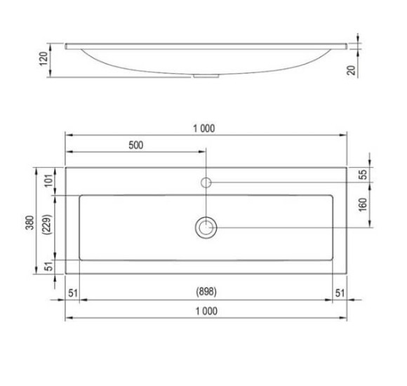 Ravak Clear 1000 praustuvas