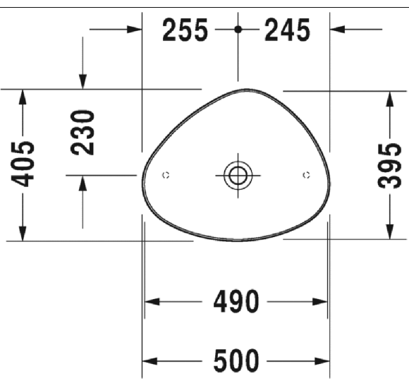 Duravit Cape Cod pastatomas praustuvas 500x405 (balta spalva)