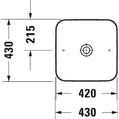 Duravit Cape Cod pastatomas praustuvas 430x430mm