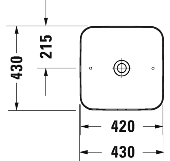 Duravit Cape Cod pastatomas praustuvas 430x430mm