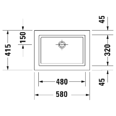 Duravit 2nd floor ant stalviršio statomas praustuvas 580x415