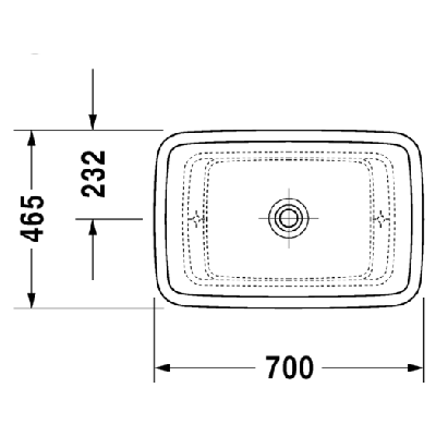 Duravit PuraVida praustuvas 700x465mm