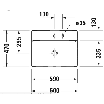 Duravit DuraSquare praustuvas 600x470