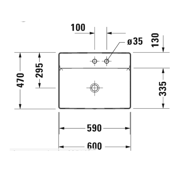 Duravit DuraSquare praustuvas 600x470