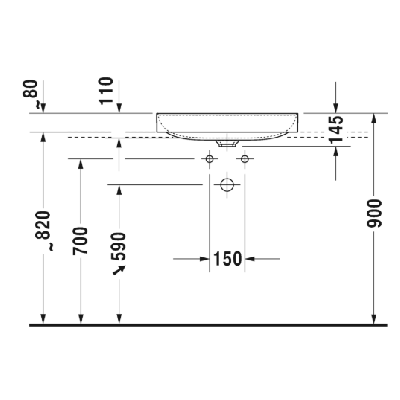 Duravit DuraSquare praustuvas 600x470