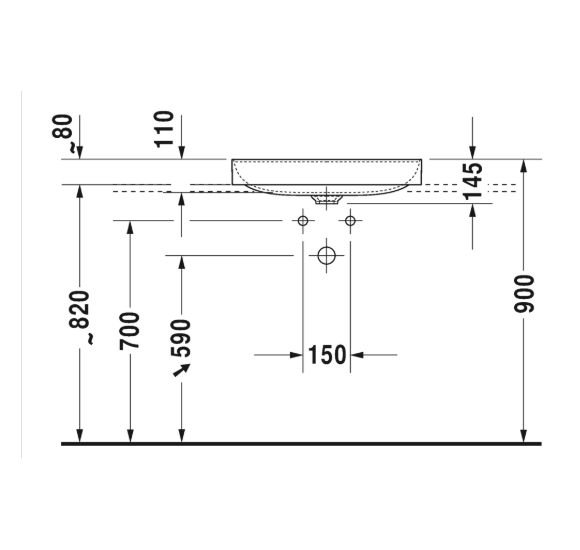Duravit DuraSquare praustuvas 600x470