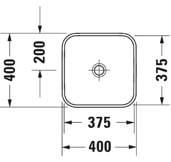 Duravit Happy D.2 Plus įleidžiamas praustuvas 400x400mm