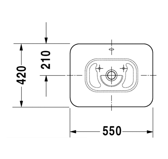 Duravit Bacino Pastatomas praustuvas 550x420