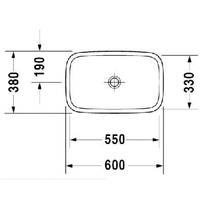 Duravit DuraStyle pastatomas praustuvas 600x380