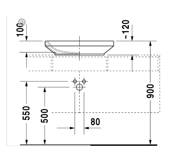 Duravit DuraStyle pastatomas praustuvas 600x380