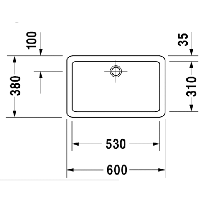 Duravit Vero Pastatomas praustuvas 600x380