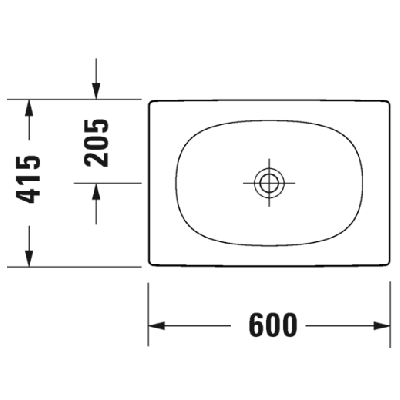 Duravit Viu pastatomas praustuvas 600x415mm