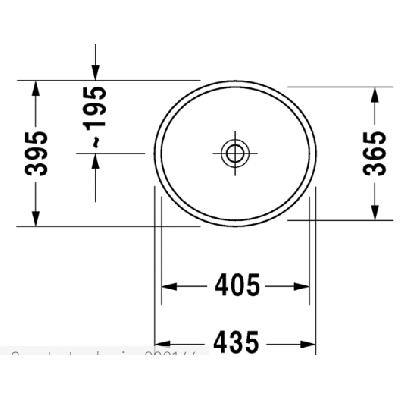 Duravit Starck 2 pastatomas praustuvas 435mm