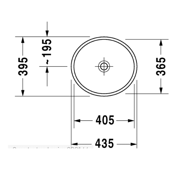 Duravit Starck 2 pastatomas praustuvas 435mm