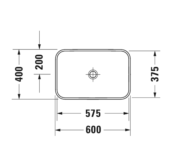 Duravit Happy D.2 Plus įleidžiamas praustuvas 600x400