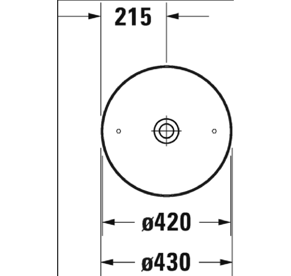 Duravit Cape Cod pastatomas praustuvas 430mm