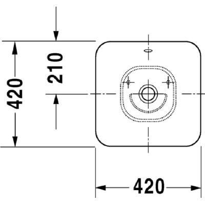 Duravit Bacino Pastatomas praustuvas 420x420