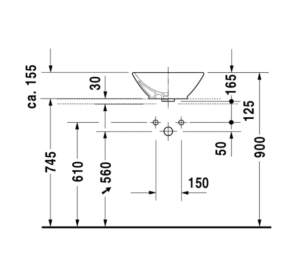 Duravit Bacino Pastatomas praustuvas 420x420