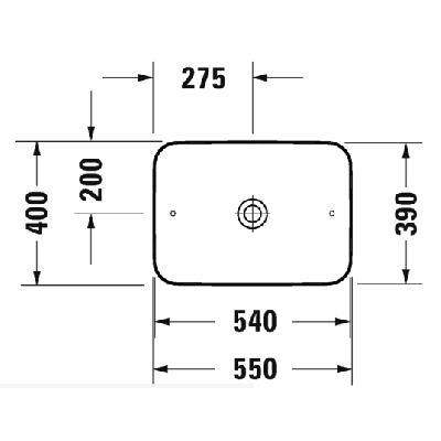 Duravit Cape Cod pastatomas praustuvas 550x400mm