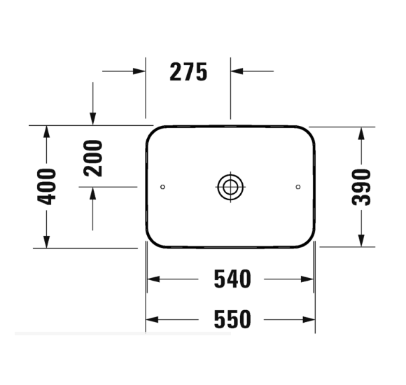Duravit Cape Cod pastatomas praustuvas 550x400mm